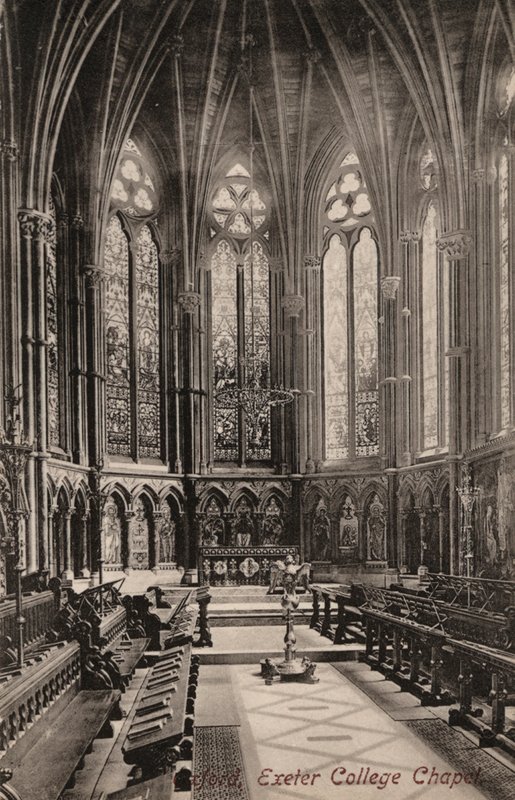 Oxford, Exeter College Chapel (s/hvitt bilde) av English Photographer
