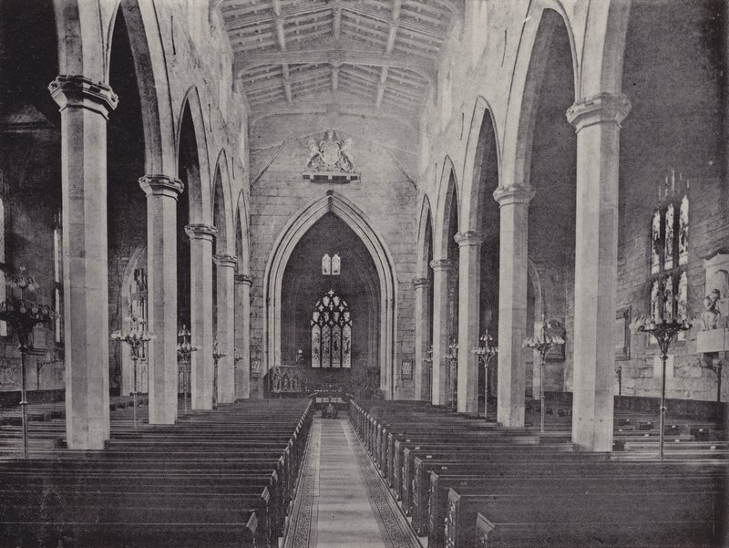 Parish Church, Sheffield (s/hvitt bilde) av English Photographer