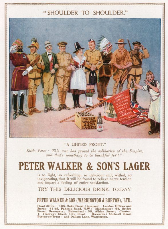 Peter Walker og sønns leir. Annonse av English Photographer
