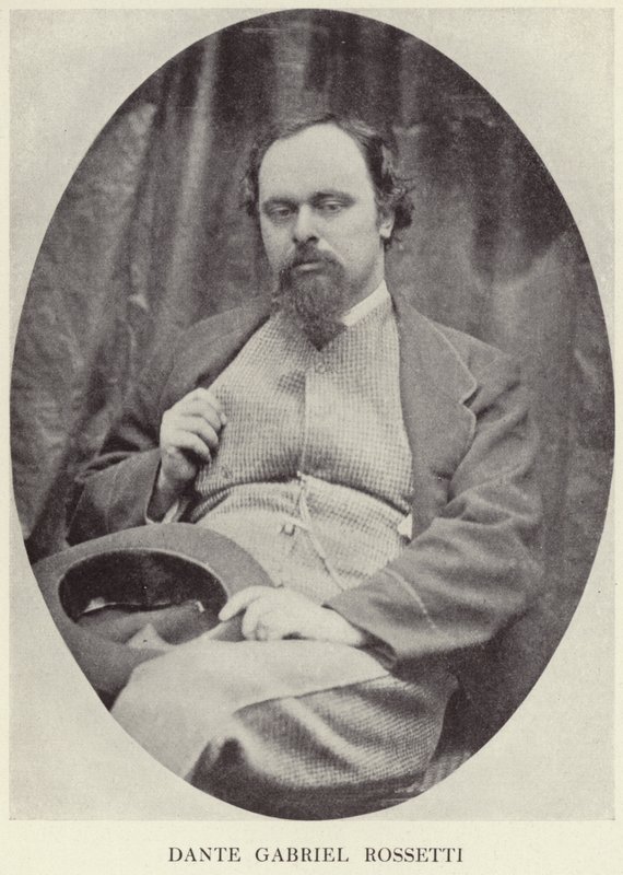 Portrett av Dante Gabriel Rossetti av English Photographer
