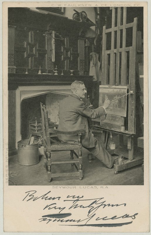 Portrett av Seymour Lucas av English Photographer
