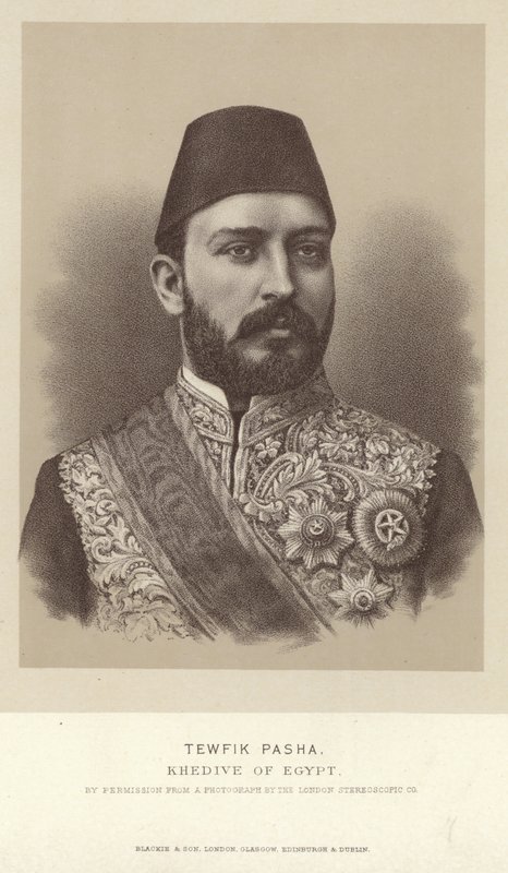Portrett av Tewfik Pasha, Khedive i Egypt av English Photographer