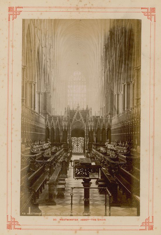 Postkort fra Choir of Westminster Abbey av English Photographer