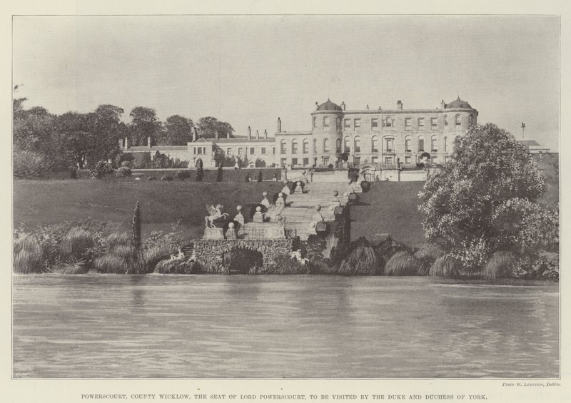 Powerscourt, County Wicklow, setet til Lord Powerscourt, skal besøkes av hertugen og hertuginnen av York av English Photographer