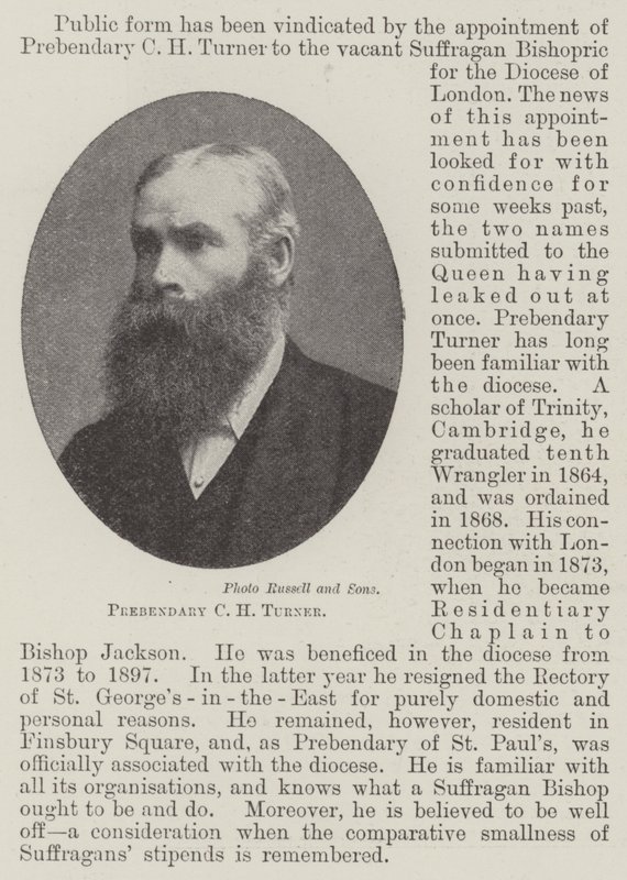 Prebendær CH Turner av English Photographer