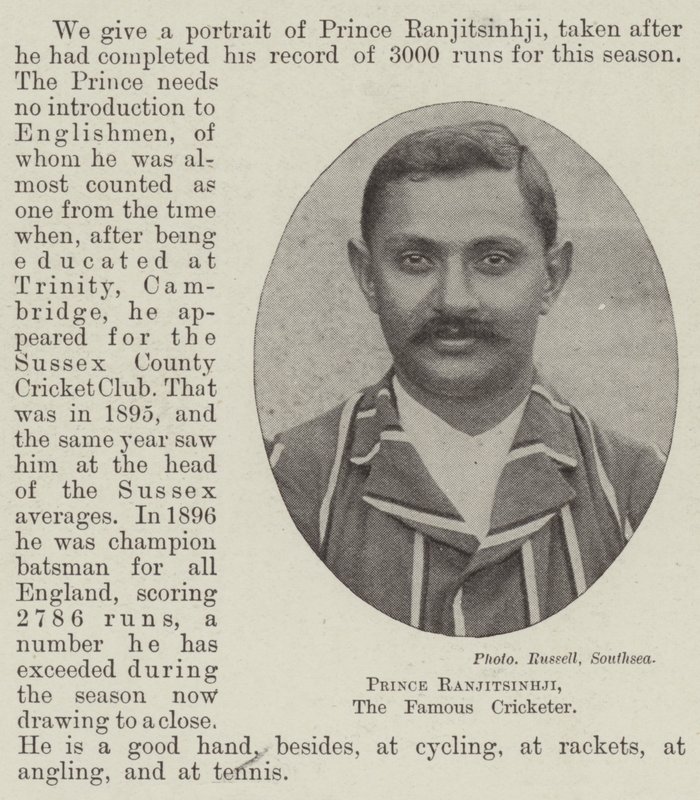 Prins Ranjitsinhji, den berømte cricketspilleren av English Photographer