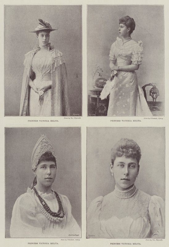 Prinsesse Victoria Melita av Saxe Coburg og Gotha av English Photographer