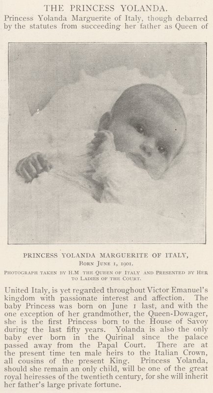Prinsesse Yolanda Marguerite av Italia, født 1. juni 1901 av English Photographer