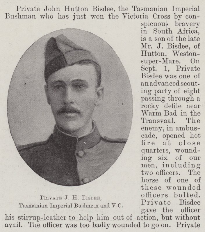 Menig J H Bisdee, Tasmanian Imperial Bushman og VC av English Photographer