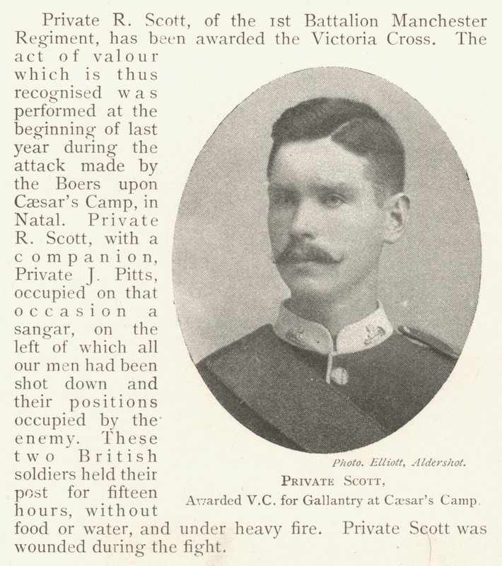 Menig Scott, tildelt VC for gallanteri på Caesars Camp av English Photographer