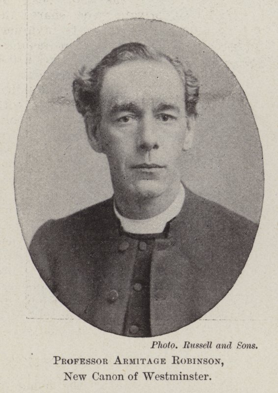 Professor Armitage Robinson, New Canon of Westminster av English Photographer