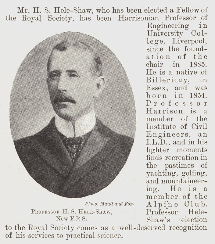 Professor H S Hele-Shaw, Ny FRS av English Photographer