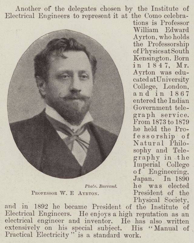 Professor W E Ayrton av English Photographer