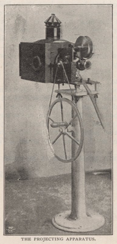 Projeksjonsapparat brukt av RW Paul, oppfinneren av Kinetoscope av English Photographer