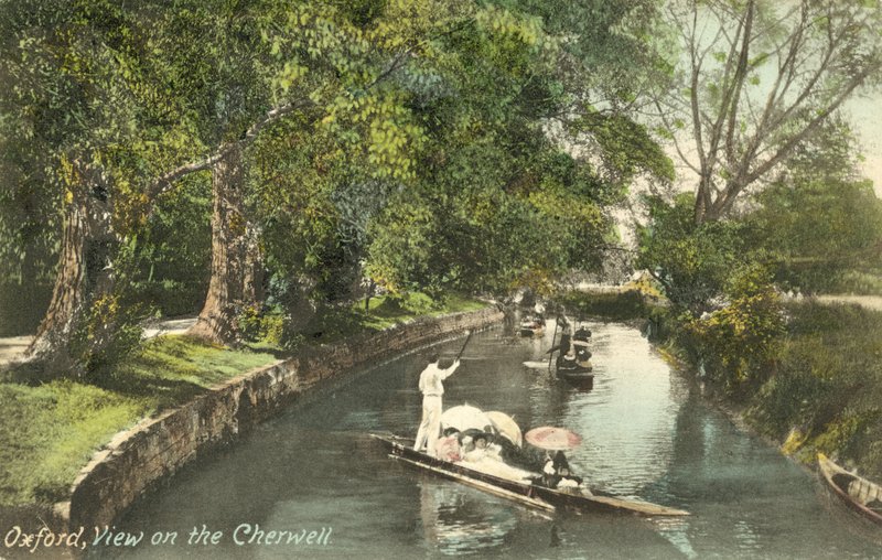 Punters on the Cherwell, Oxford (fargebilde) av English Photographer
