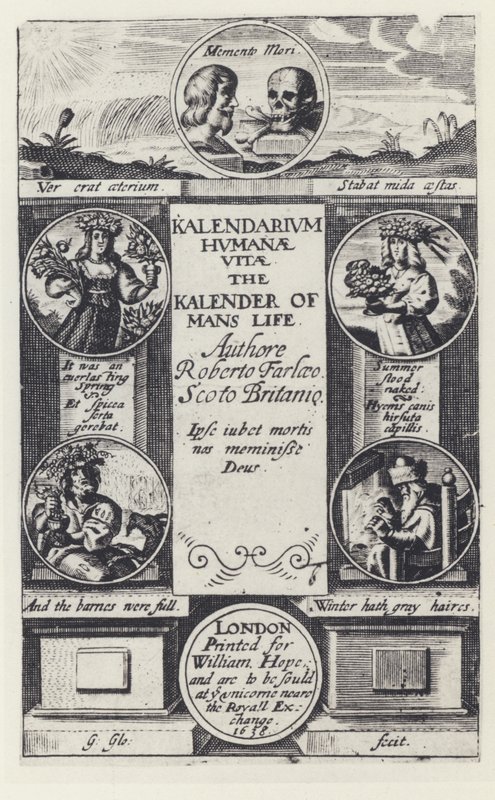 R Farley, Menneskelivskalender, W Hope 1638 (s/hvitt-bilde) av English Photographer