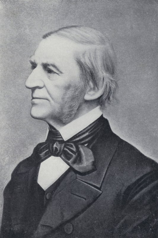 Ralph Waldo Emerson (s/hvitt bilde) av English Photographer