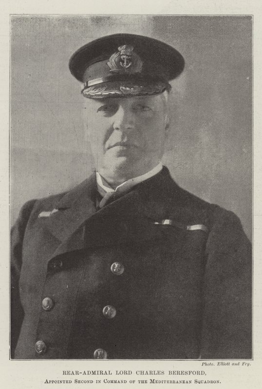 Kontreadmiral Lord Charles Beresford, utnevnt til nestkommanderende for Middelhavsskvadronen av English Photographer