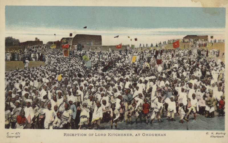 Mottakelse av Lord Kitchener, på Omdurman, c1898 (farget bilde) av English Photographer