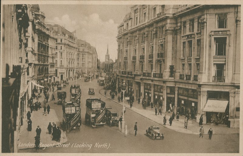 Regent Street, London, ser nordover av English Photographer