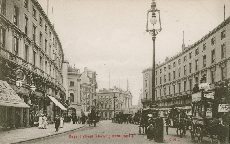 Regent Street, London, som viser Cafe Royal av English Photographer