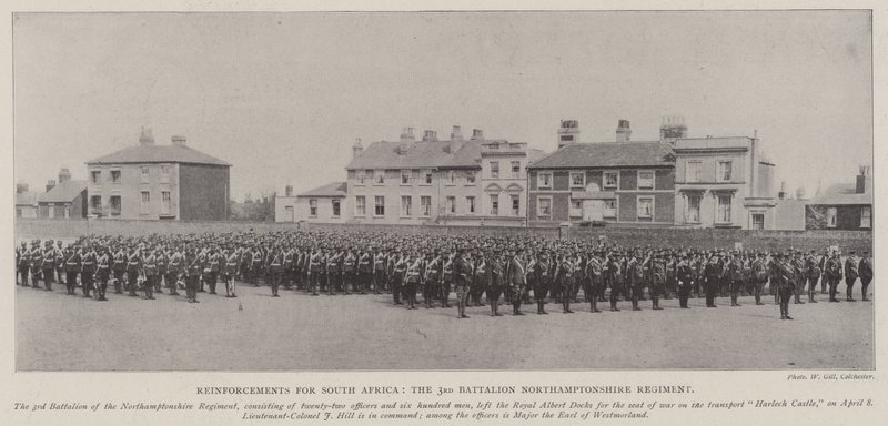 Forsterkninger for Sør-Afrika, 3. bataljon Northamptonshire Regiment av English Photographer