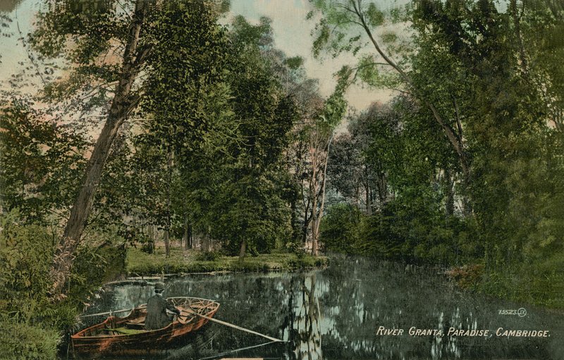 River Granta, Paradise, Cambridge. Postkort sendt i 1913. av English Photographer