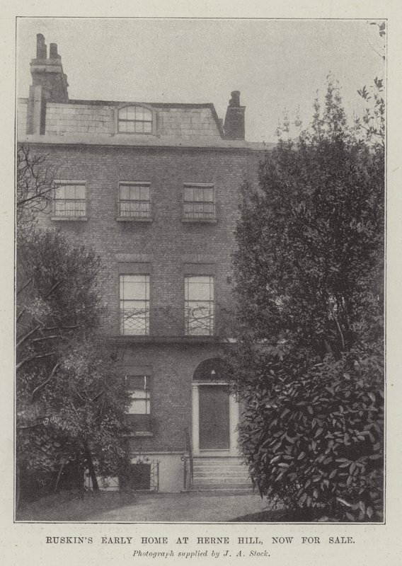 Ruskins Early Home på Herne Hill, nå til salgs av English Photographer
