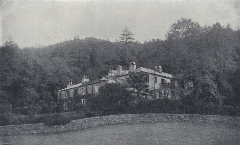 Ruskin's Home, Brantwood, i Lake Country (s/h-bilde) av English Photographer