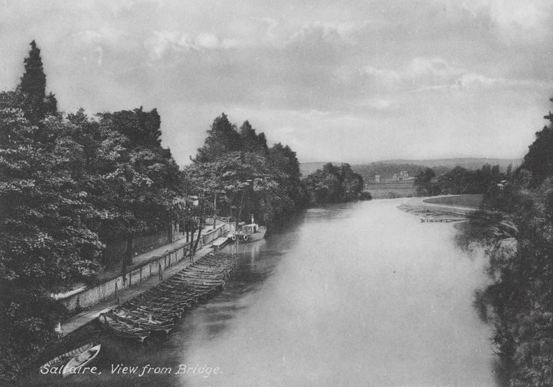 Saltaire, utsikt fra broen (s/hvitt bilde) av English Photographer