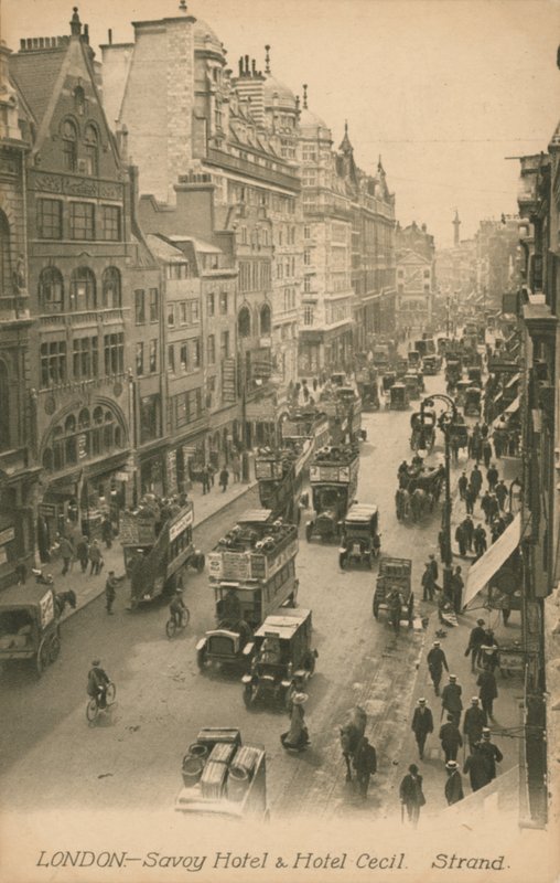 Savoy Hotel og Hotel Cecil, Strand, London av English Photographer