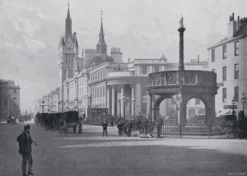 Skottland: Aberdeen, Market Cross og kommunale bygninger (s/hvitt-bilde) av English Photographer