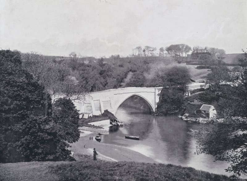 Skottland: Brig o' Balgownie, Aberdeen (s/hvitt-bilde) av English Photographer