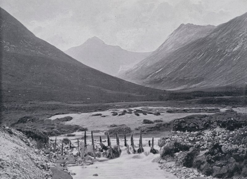 Skottland: Glen Sannox, Isle of Arran (s/hvitt-bilde) av English Photographer