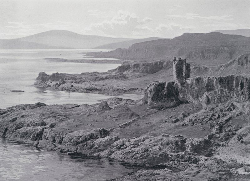 Skottland: Gylen Castle, Island of Kerrera (s/hvitt bilde) av English Photographer