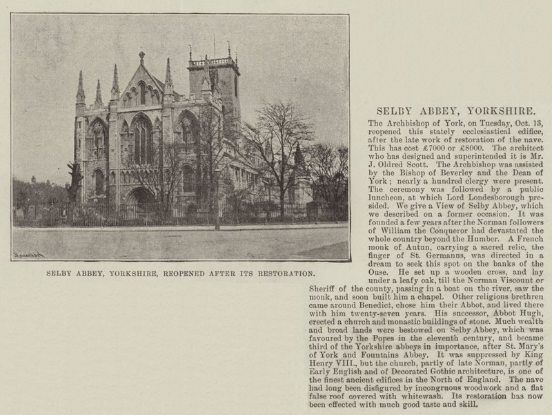 Selby Abbey, Yorkshire, gjenåpnet etter restaureringen av English Photographer