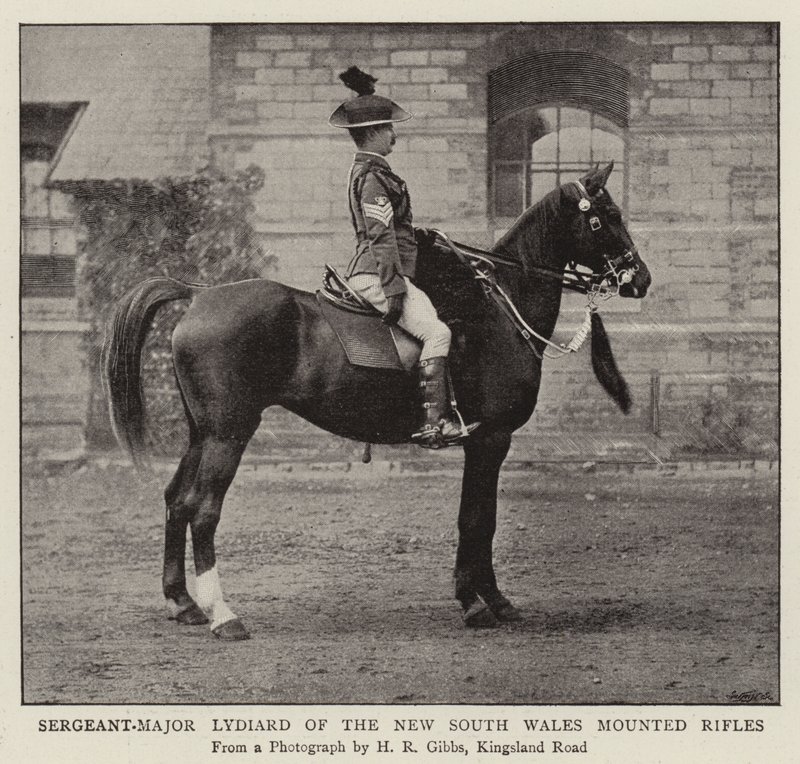 Sersjant-major Lydiard fra New South Wales Mounted Rifles av English Photographer