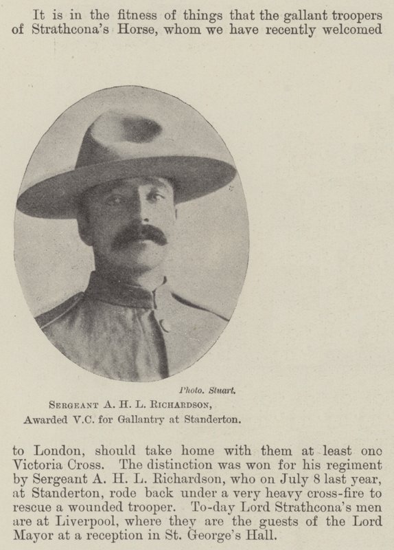 Sersjant A H L Richardson, tildelt VC for gallanteri på Standerton av English Photographer