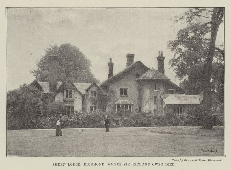 Sheen Lodge, Richmond, hvor Sir Richard Owen døde av English Photographer