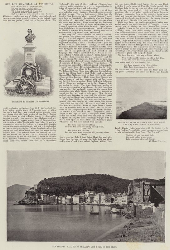 Shelley Memorial ved Viareggio av English Photographer