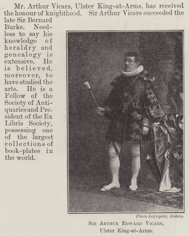 Sir Arthur Edward Vicars, Ulster King-at-Arms av English Photographer