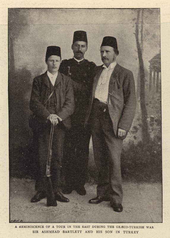 Sir Ashmead Bartlett og hans sønn i Tyrkia av English Photographer