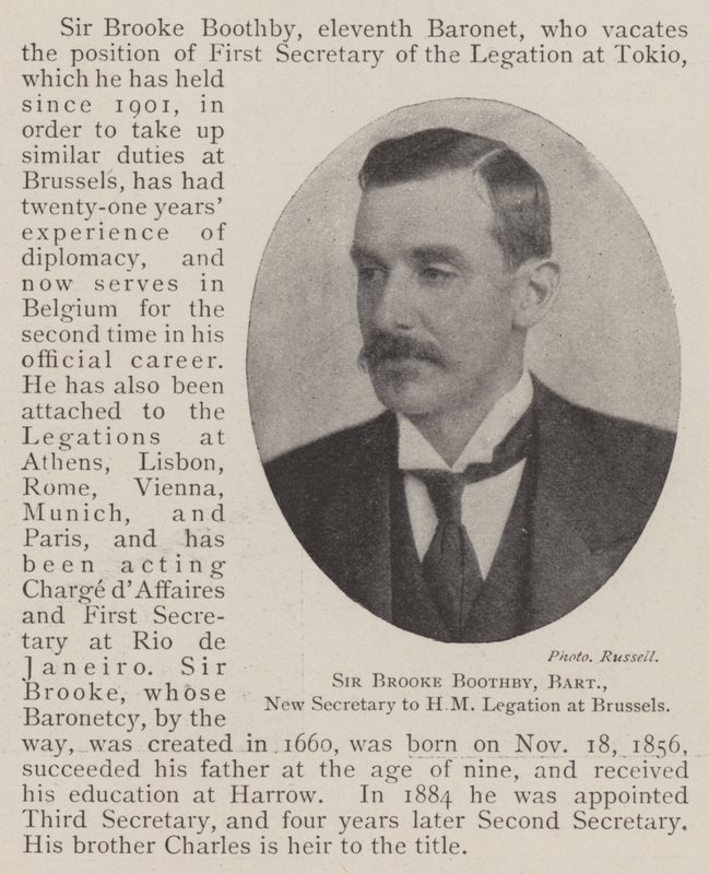 Sir Brooke Boothby, Baronet, ny sekretær for HM Legation i Brussel av English Photographer