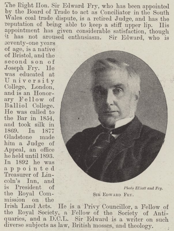 Sir Edward Fry av English Photographer