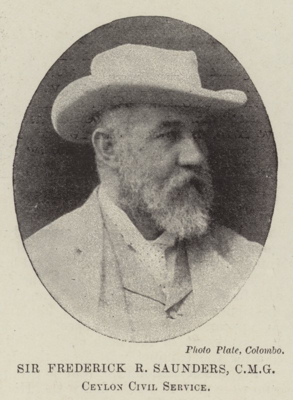 Sir Frederick R Saunders, CMG, Ceylon Civil Service av English Photographer