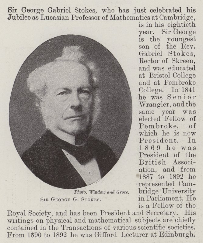 Sir George G Stokes av English Photographer