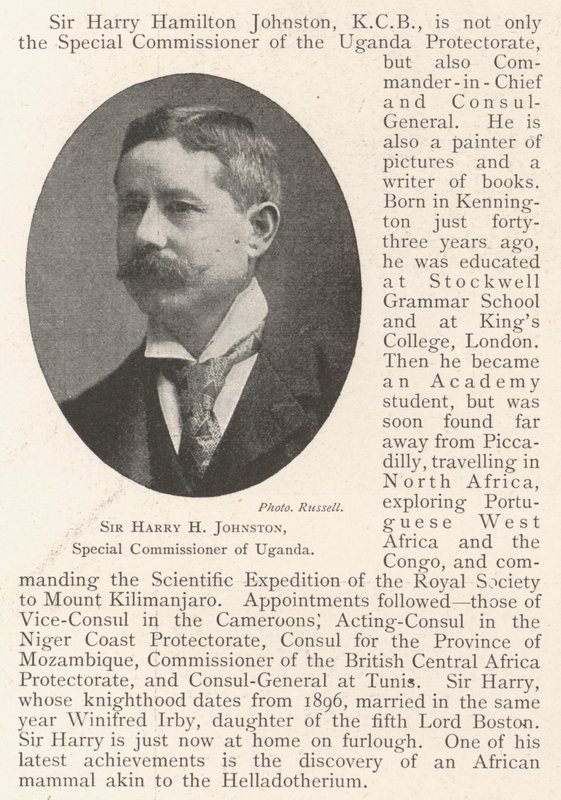 Sir Harry H Johnston, spesialkommissær i Uganda av English Photographer