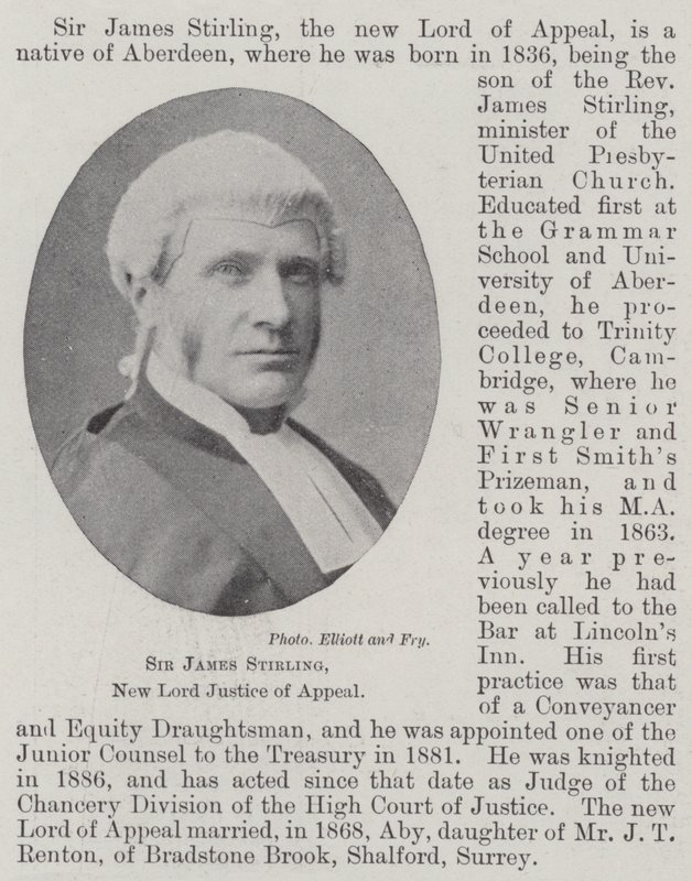 Sir James Stirling, New Lord Justice of Appeal av English Photographer