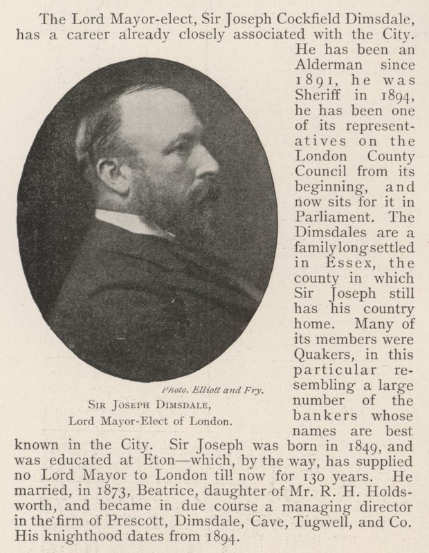 Sir Joseph Dimsdale, Lord Mayor-Elect i London av English Photographer