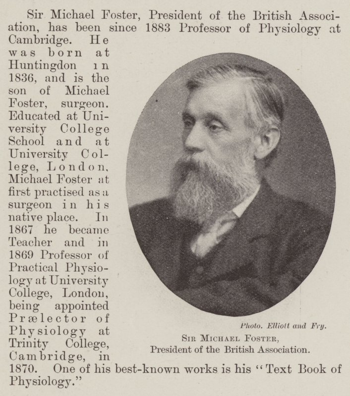 Sir Michael Foster, president i British Association av English Photographer